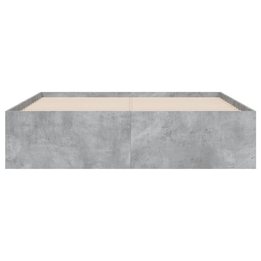 Sengeramme med skuffer betonggrå 120x190 cm konstruert tre