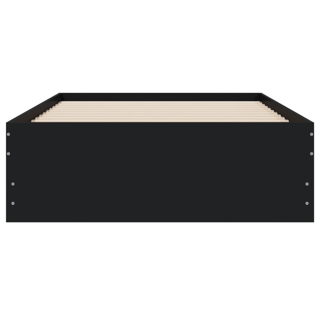Sengeramme med skuffer svart 90x190 cm konstruert tre