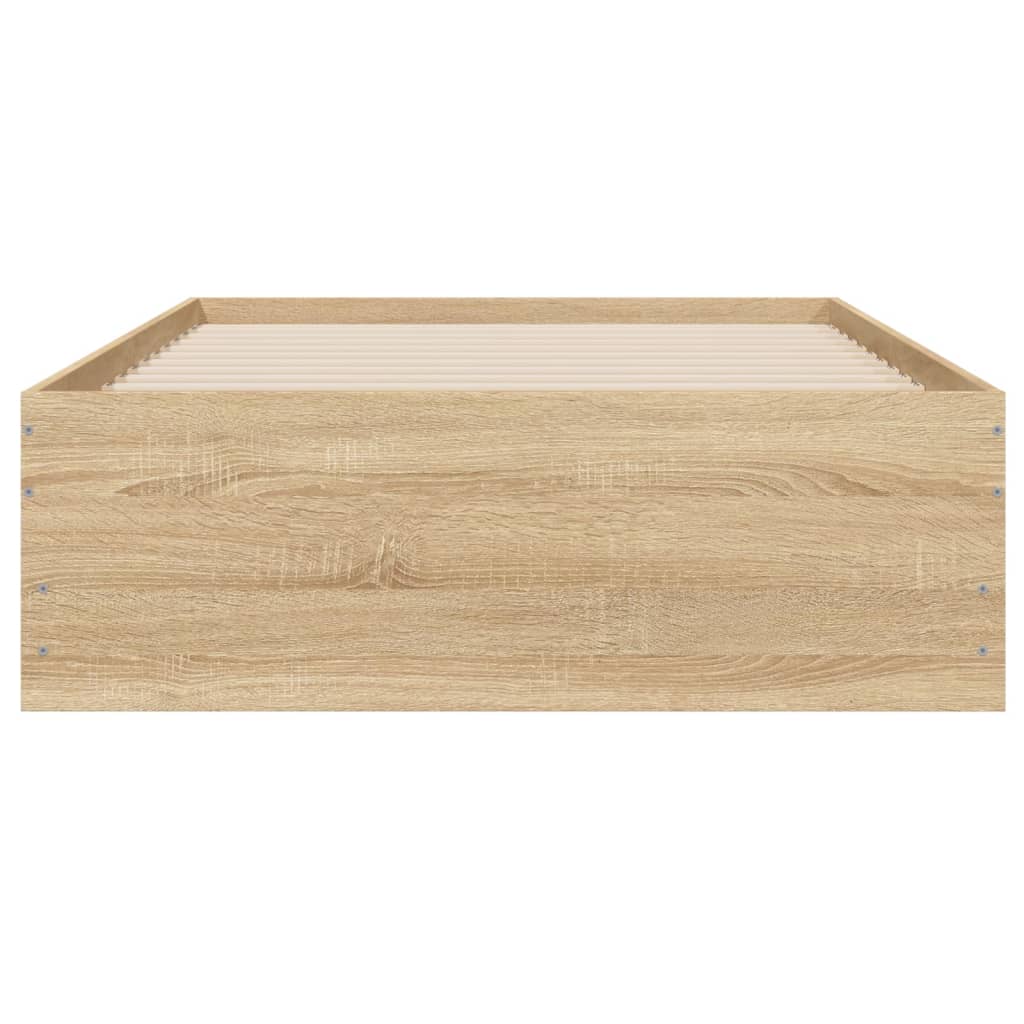 Sengeramme med skuffer sonoma eik 75x190 cm konstruert tre