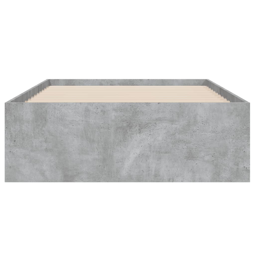 Sengeramme med skuffer betonggrå 75x190 cm konstruert tre