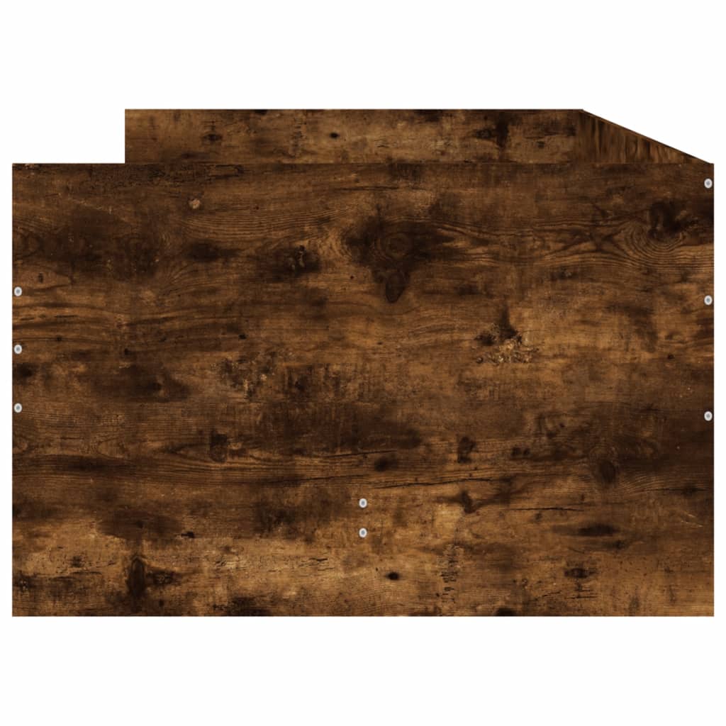 Sengeramme med skuffer røkt eik 100x200 cm