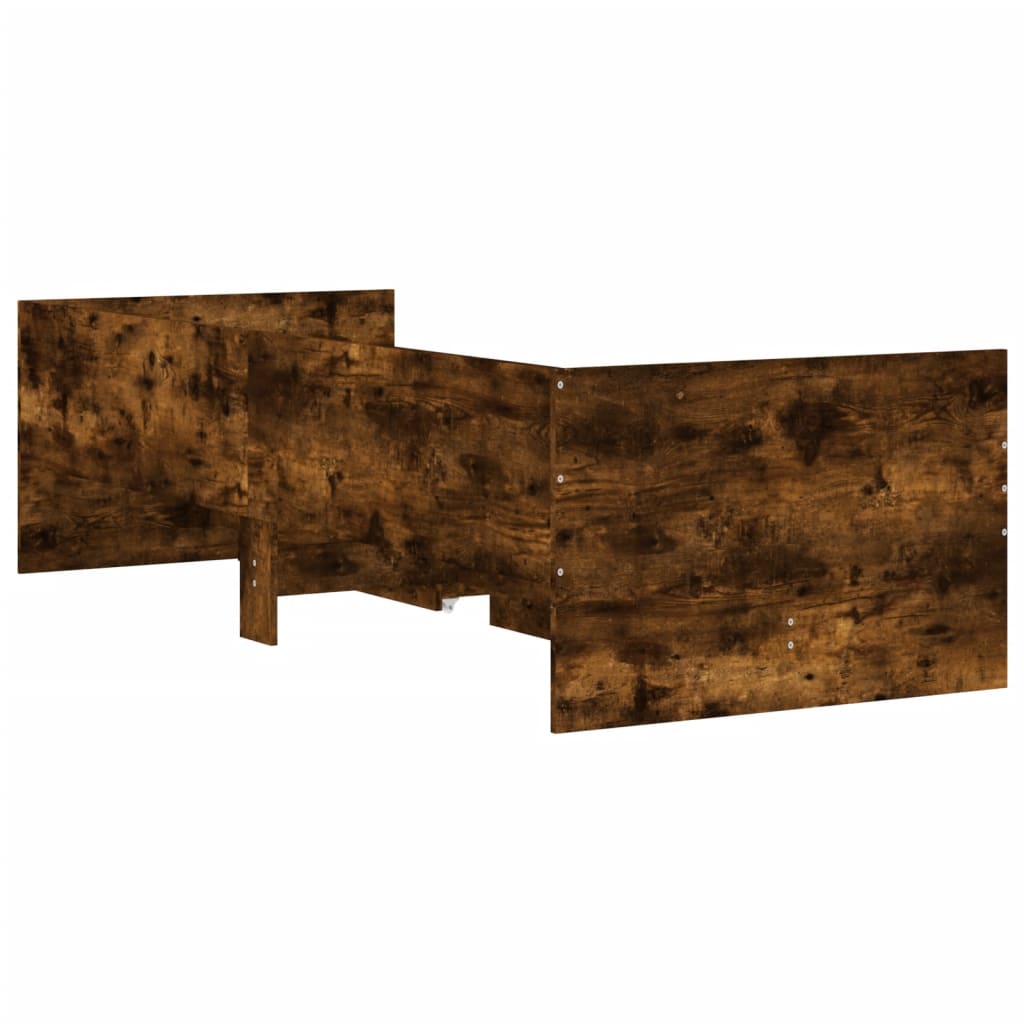 Sengeramme med skuffer røkt eik 90x200 cm