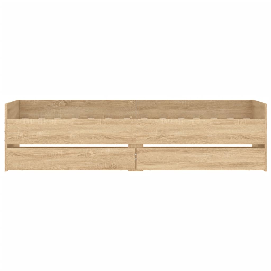 Sengeramme med skuffer sonoma eik 90x190 cm