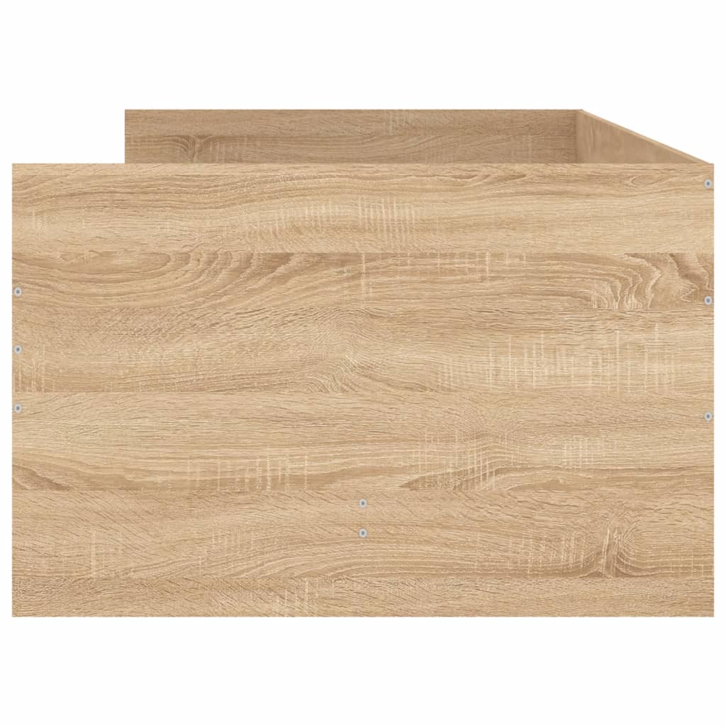 Sengeramme med skuffer sonoma eik 75x190 cm