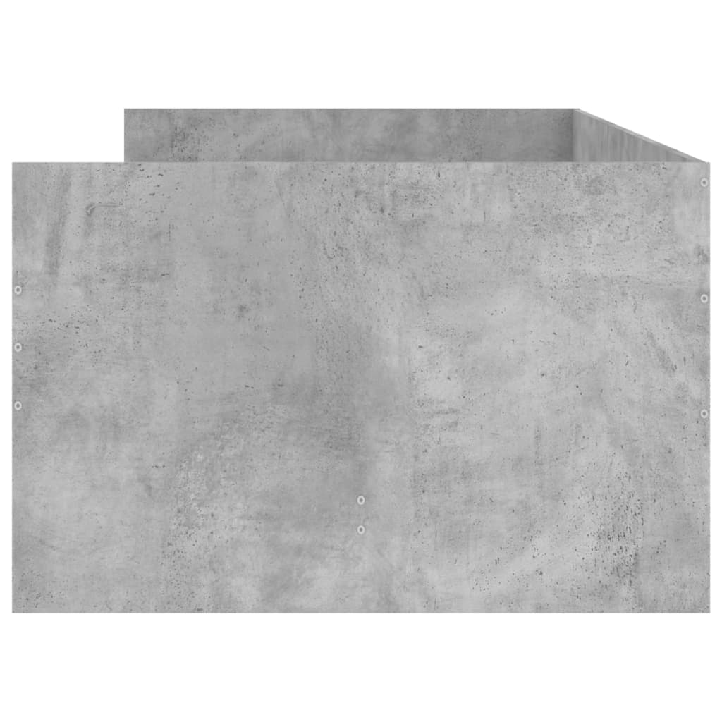 Sengeramme med skuffer grå 75x190 cm
