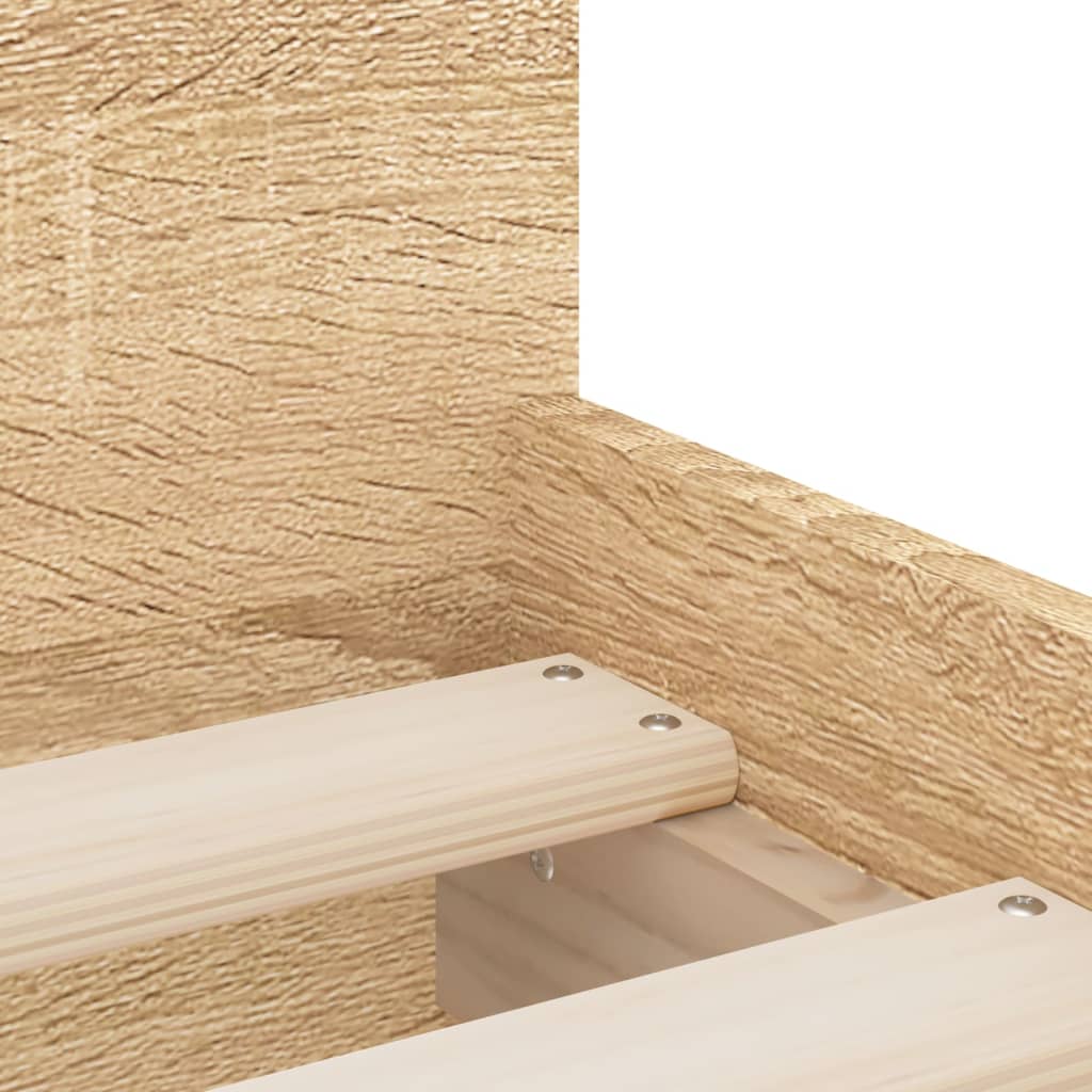 Sengeramme med skuffer sonoma eik 90x190 cm