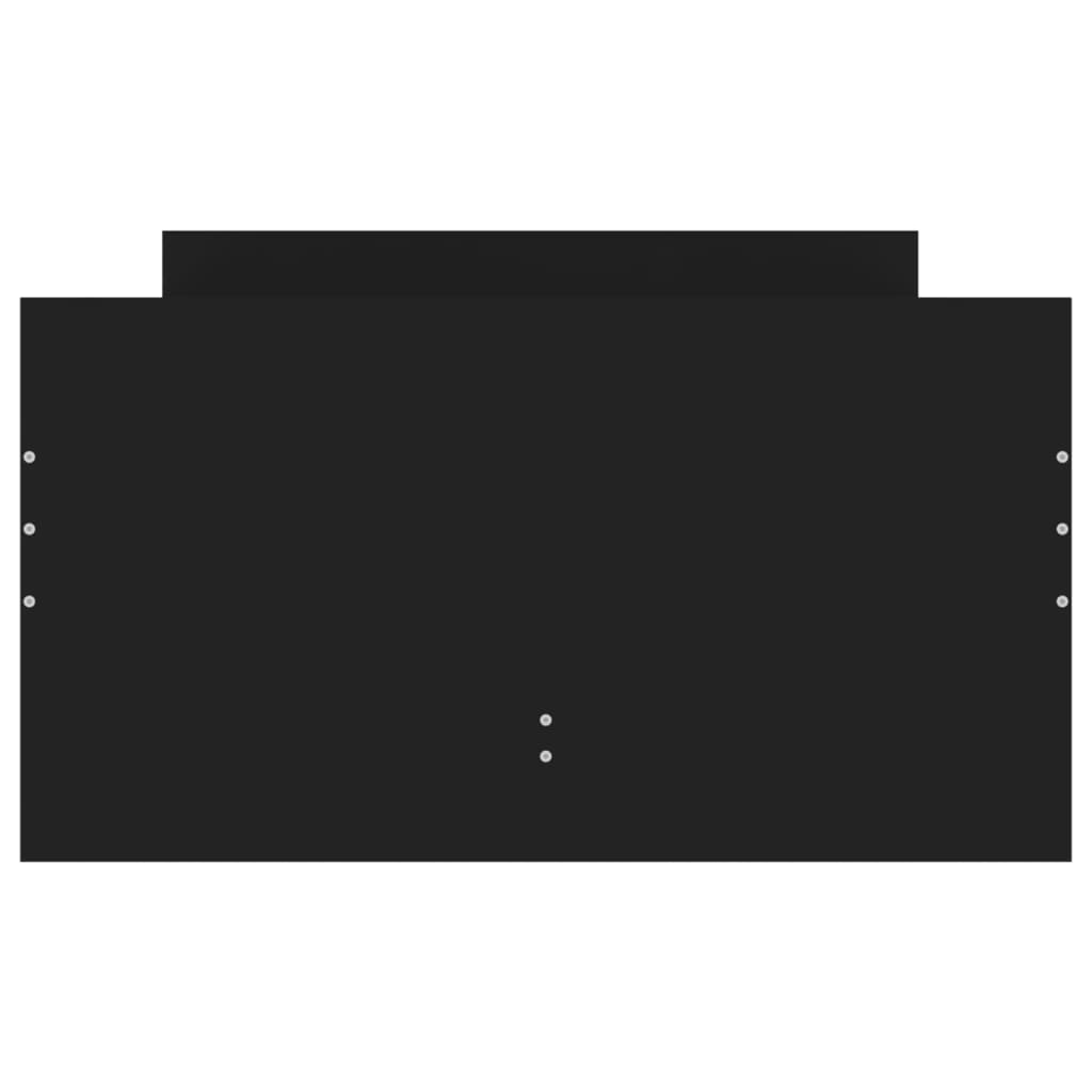 Sengeramme med skuffer svart 75x190 cm