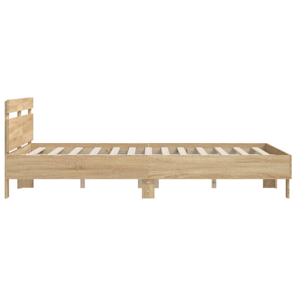 Sengeramme med hodegavl sonoma eik 150x200 cm konstruert tre