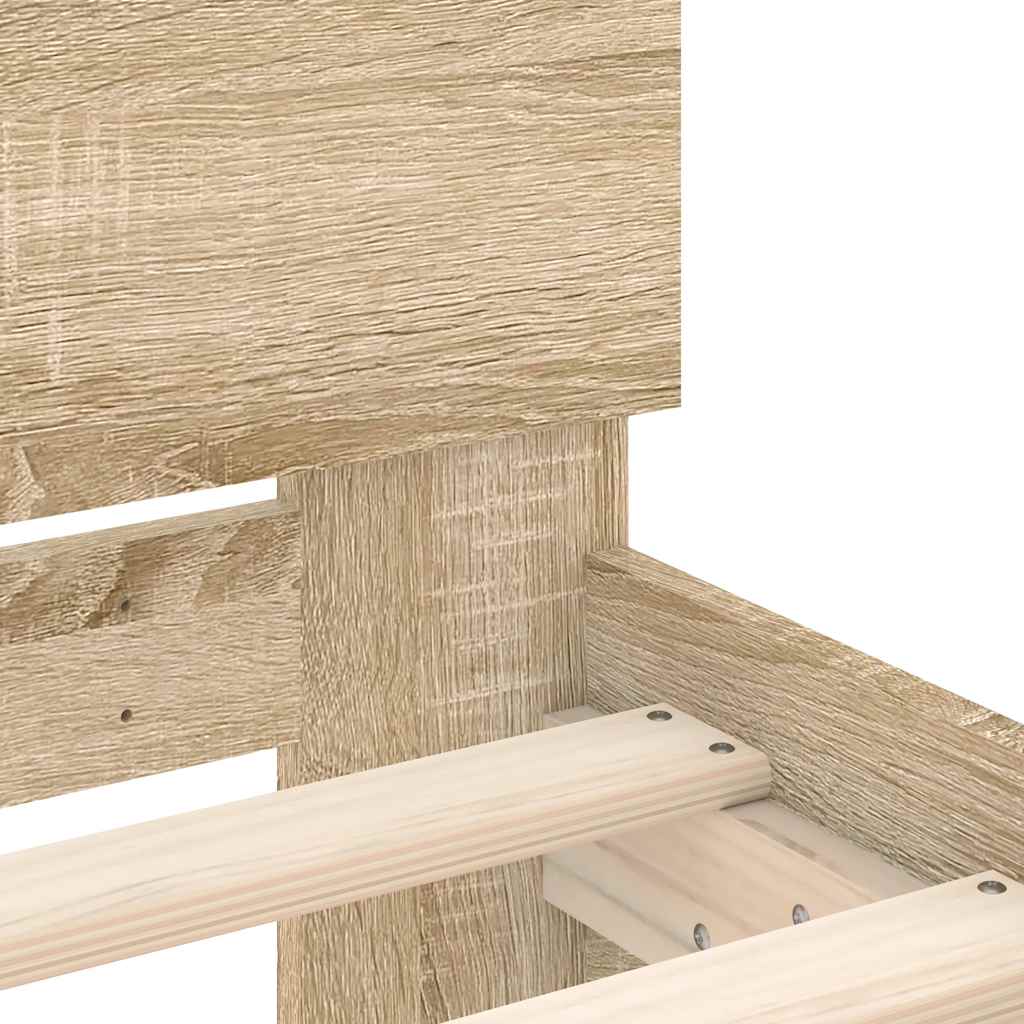 Sengeramme med hodegavl sonoma eik 160x200 cm