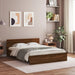 Sengeramme med hodegavl brun eik 150x200 cm