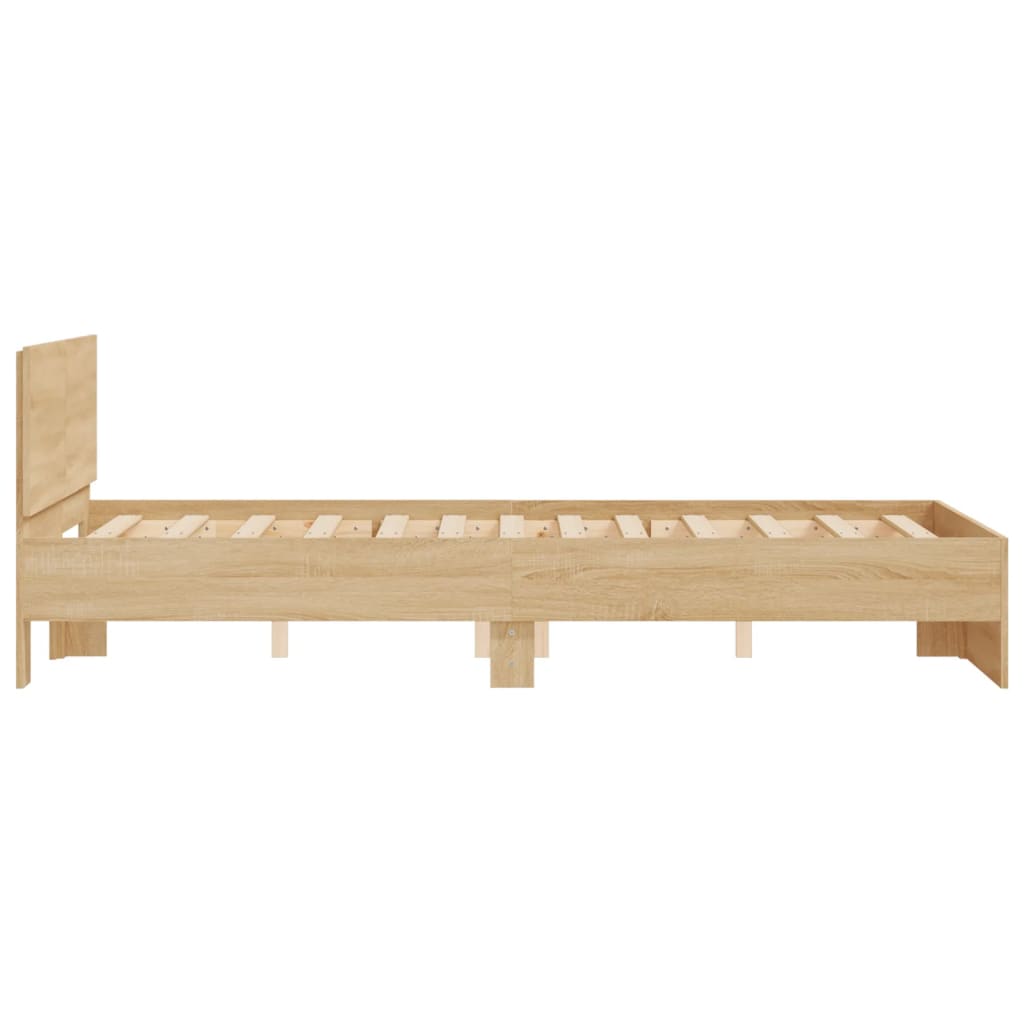 Sengeramme med hodegavl sonoma eik 120x190 cm