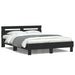 Sengeramme med LED uten Madrass Sort 150x200 cm
