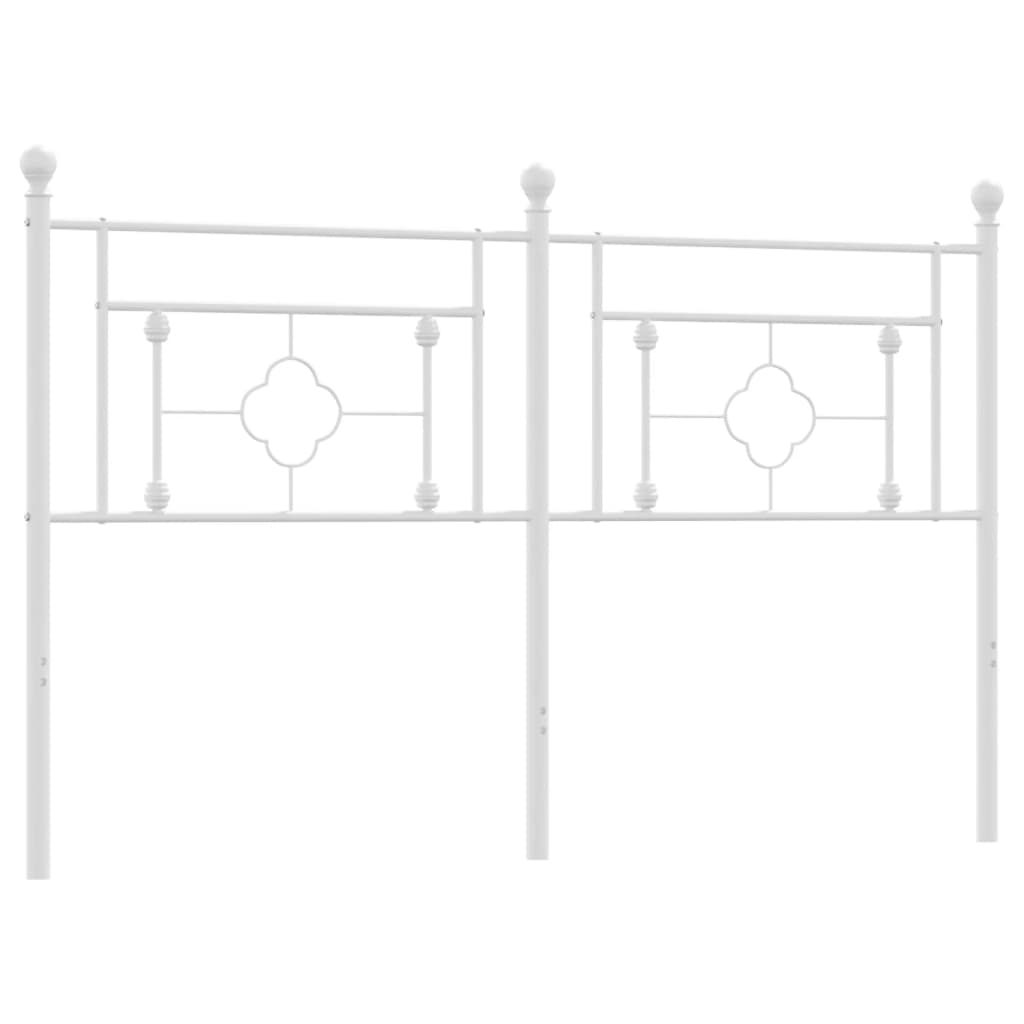 Utskiftbar sengegavl i metall hvit 160 cm