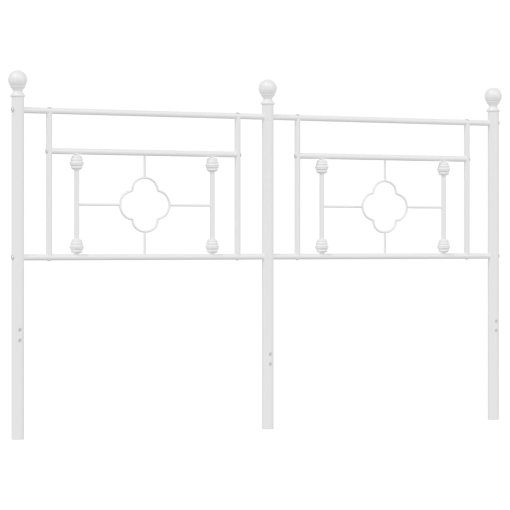 Utskiftbar sengegavl i metall hvit 160 cm