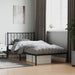 Sengeramme i metall med hodegavl svart 107x203 cm