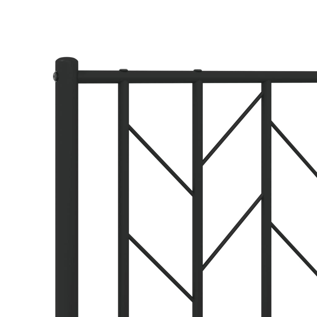 Sengeramme i metall uten madrass med fotgavl svart 160x200 cm