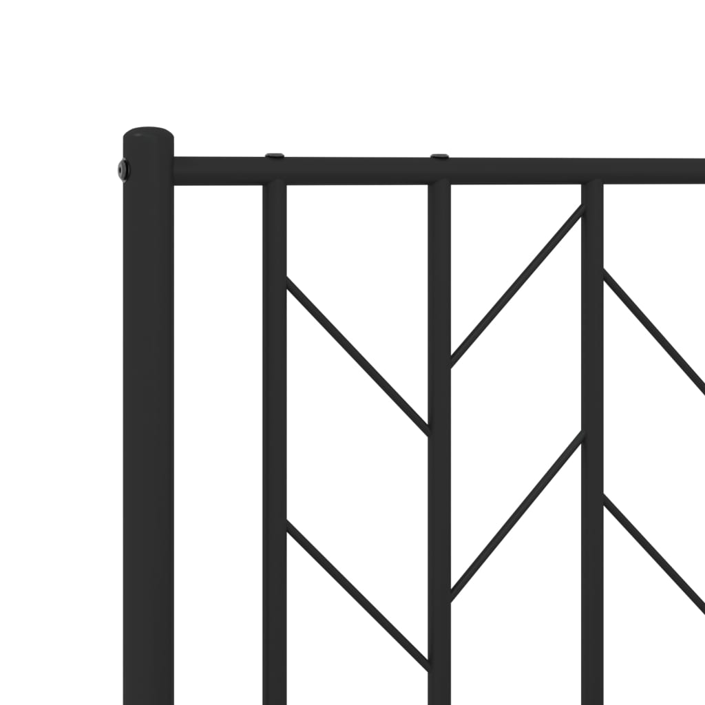Utskiftbar sengegavl i metall svart 150 cm vidaXL