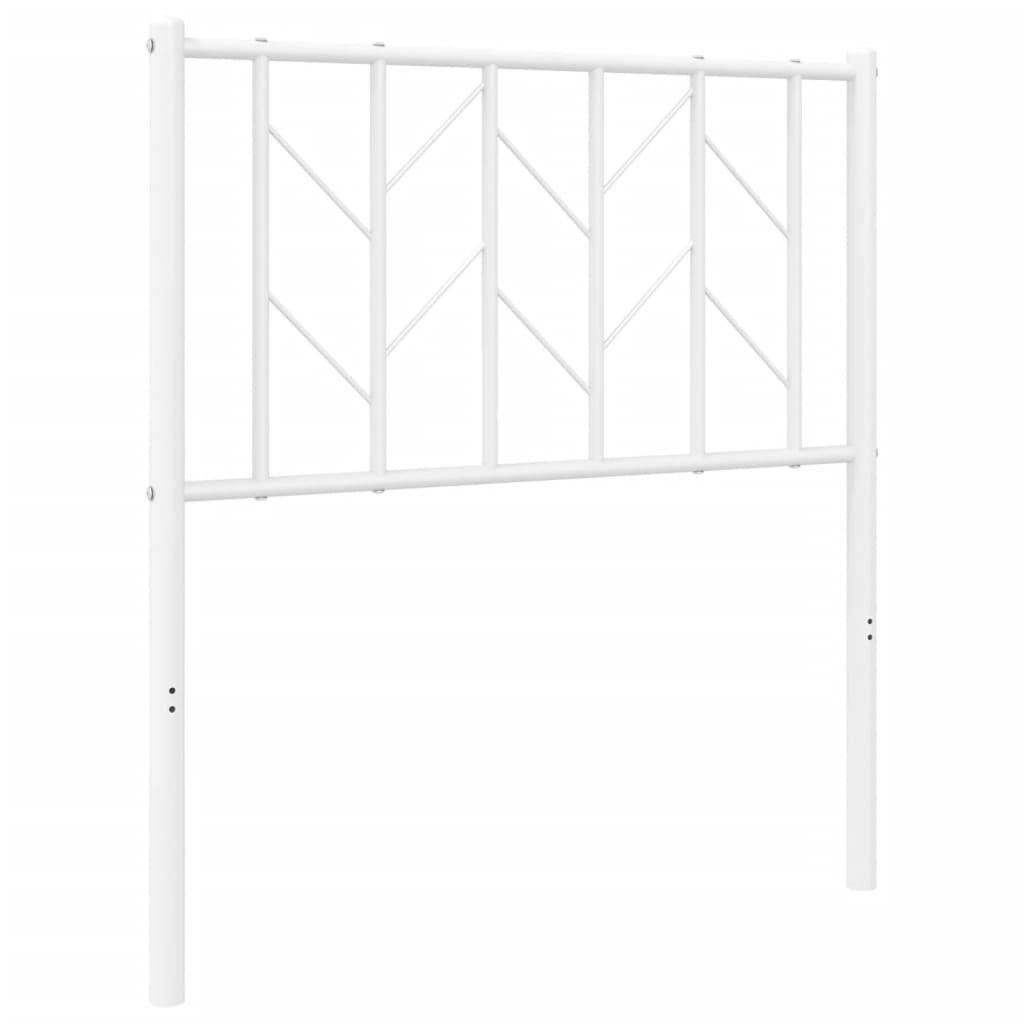 Utskiftbar sengegavl i metall hvit 75 cm