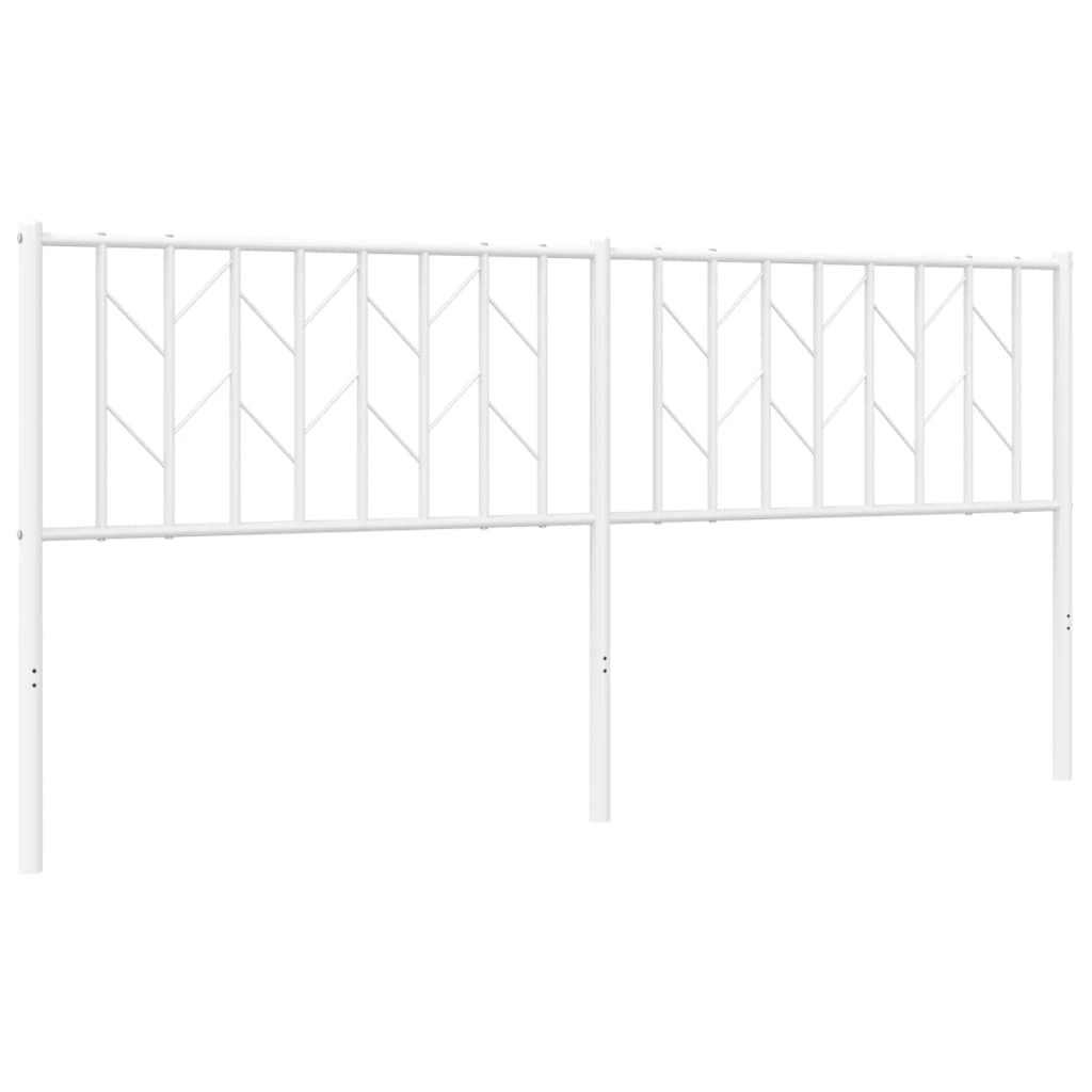Utskiftbar sengegavl i metall hvit 180 cm