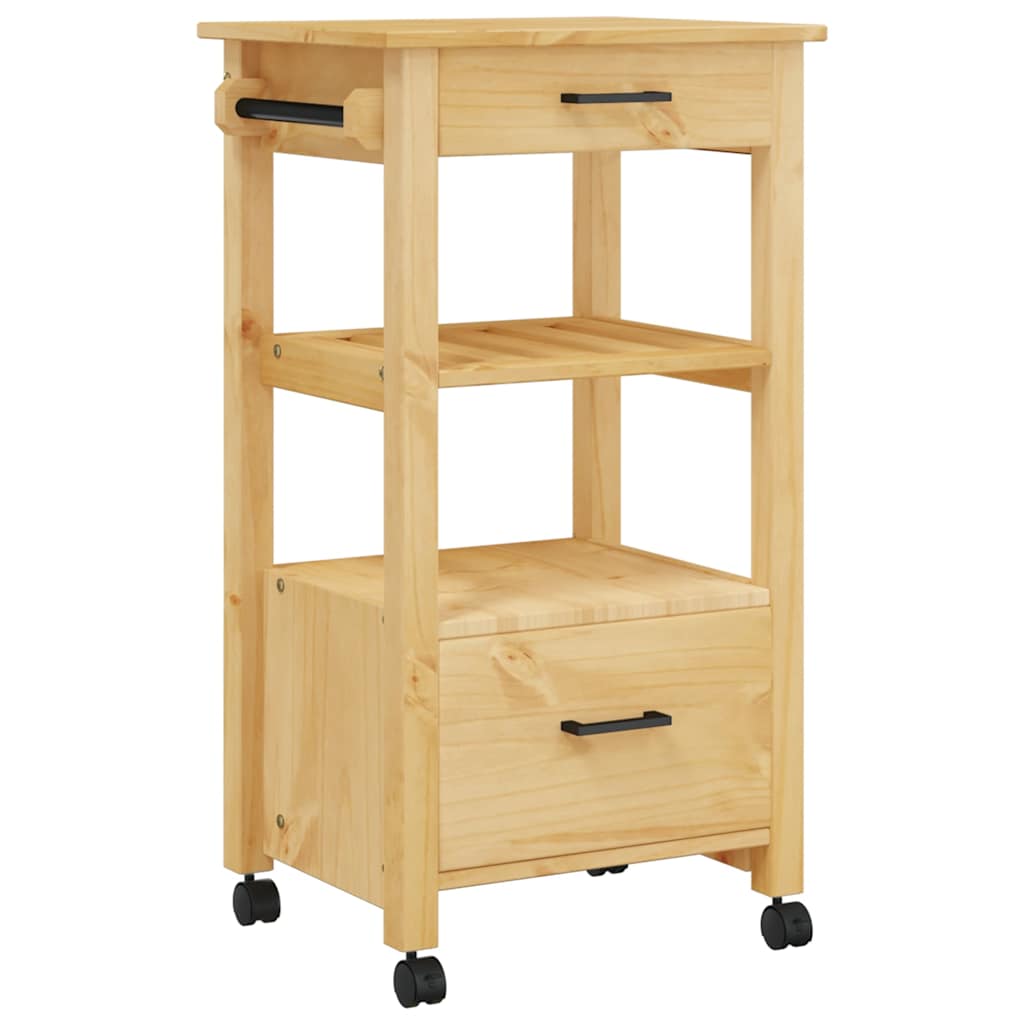 Kjøkkenvogn MONZA 48x40x88,5 cm heltre furu