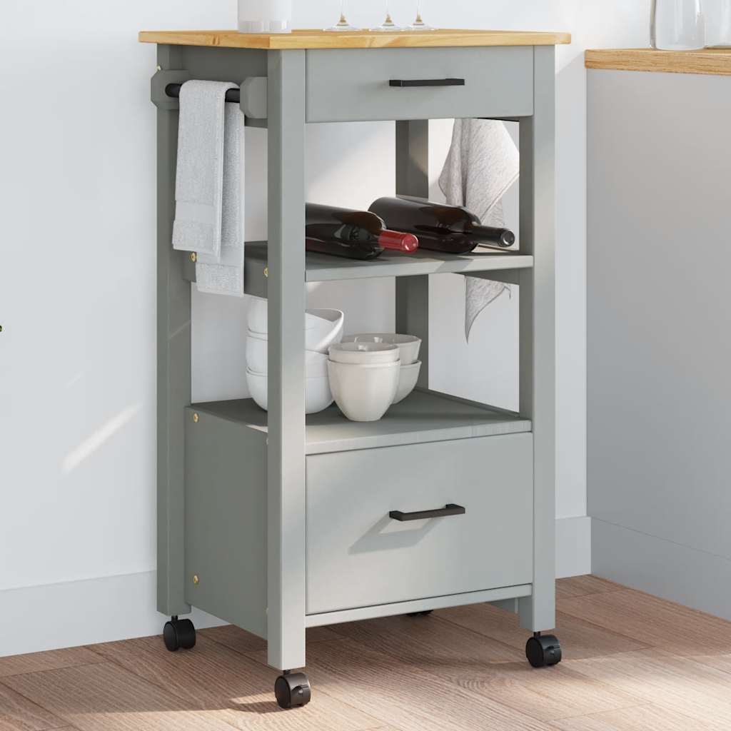 Kjøkkenvogn MONZA 48x40x88,5 cm heltre furu