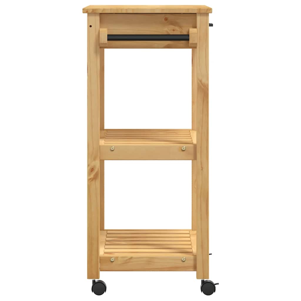 Kjøkkenvogn MONZA 60x40x88,5 cm heltre furu