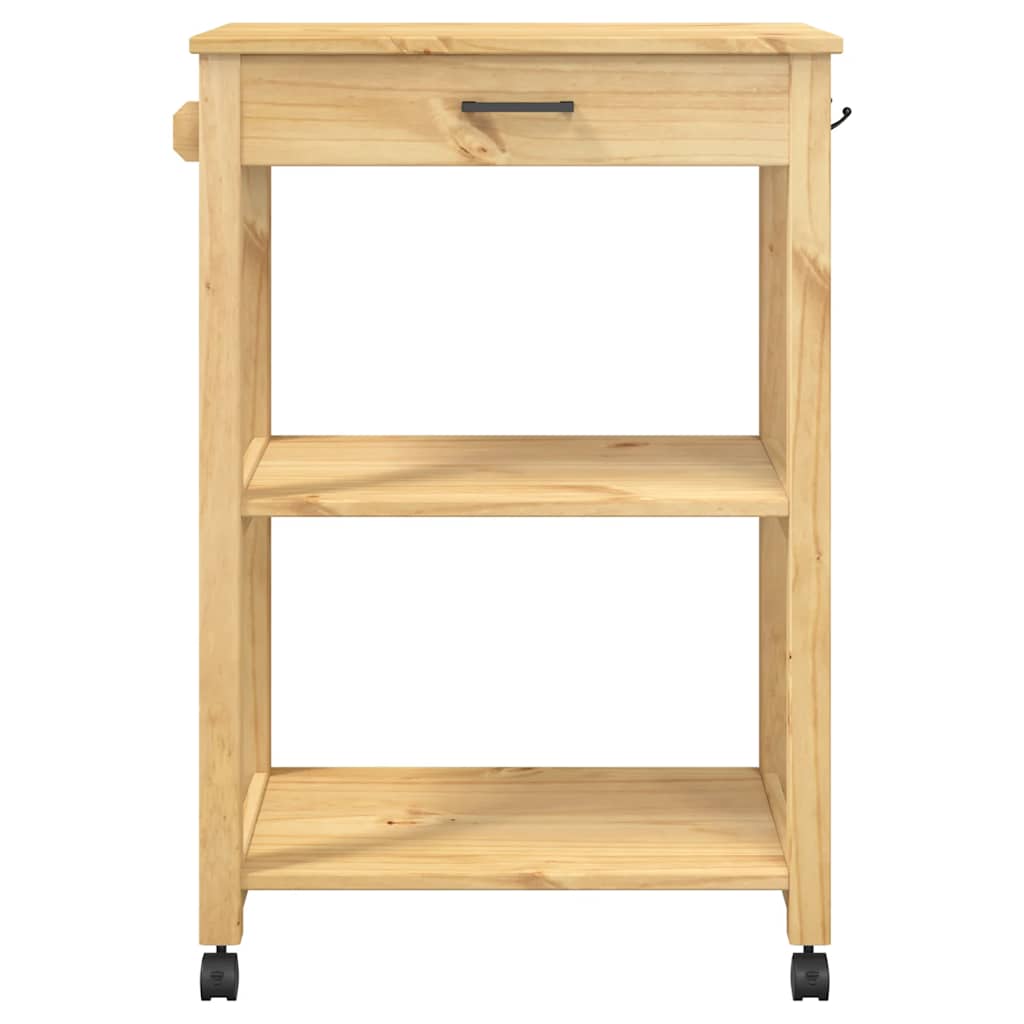 Kjøkkenvogn MONZA 60x40x88,5 cm heltre furu