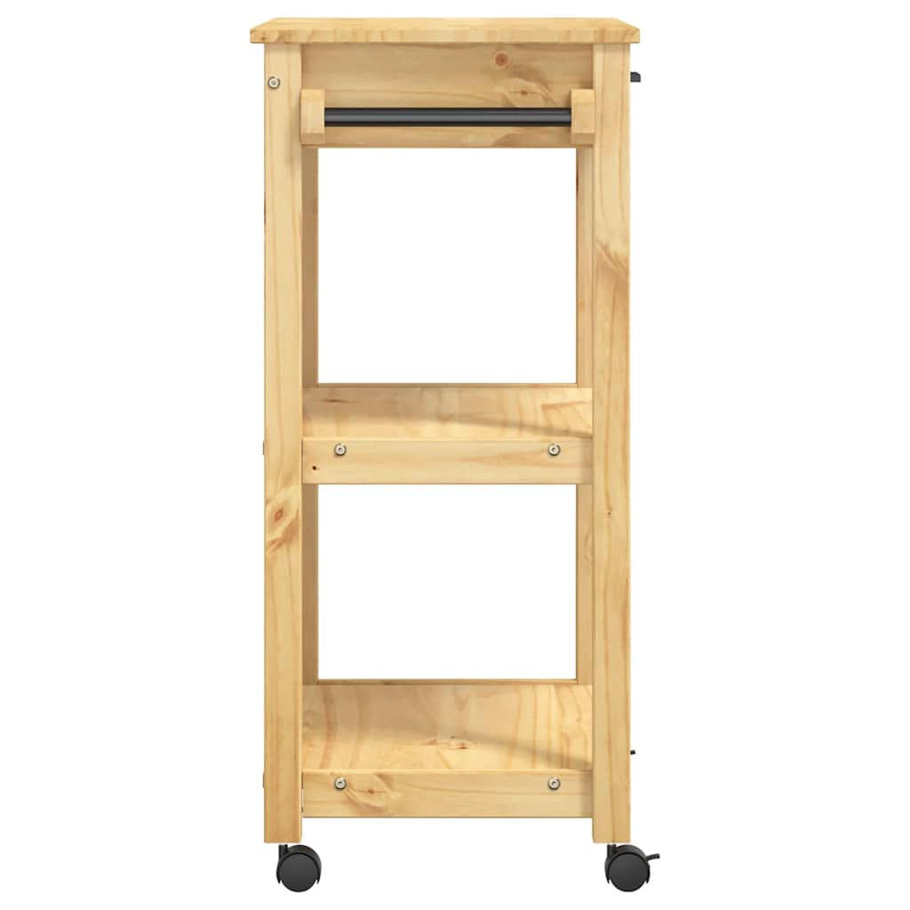 Kjøkkenvogn MONZA 60x40x88,5 cm heltre furu