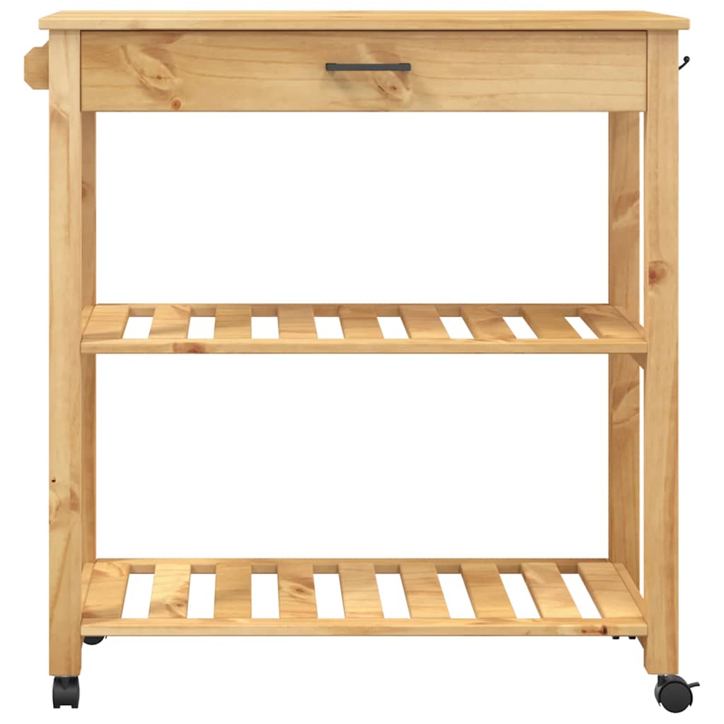 Kjøkkenvogn MONZA 84x40x88,5 cm heltre furu