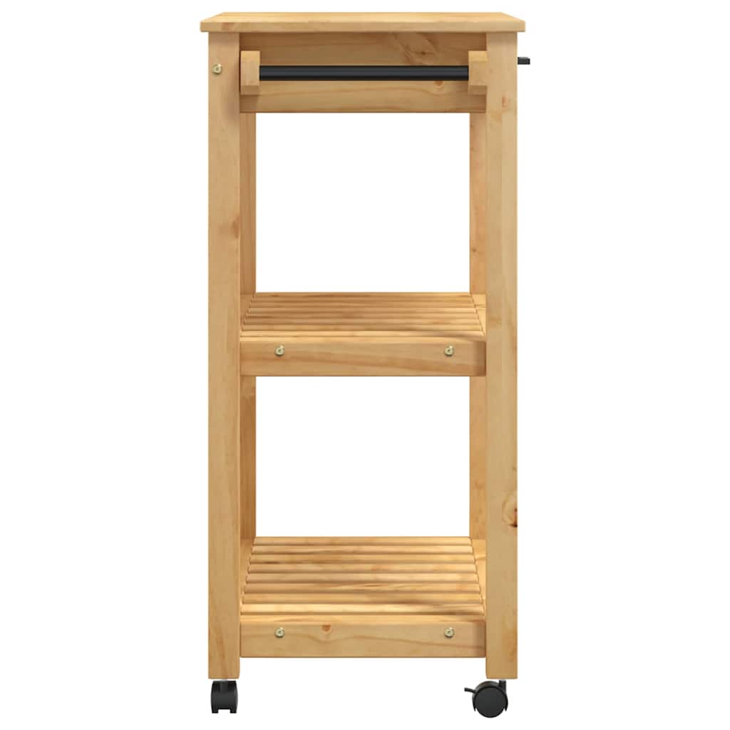 Kjøkkenvogn MONZA 84x40x88,5 cm heltre furu