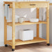 Kjøkkenvogn MONZA 84x40x88,5 cm heltre furu
