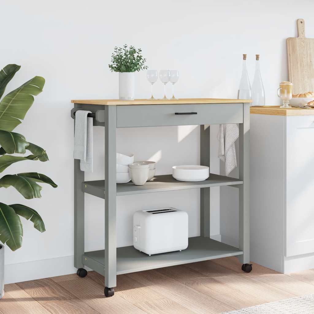 Kjøkkenvogn MONZA 84x40x88,5 cm heltre furu