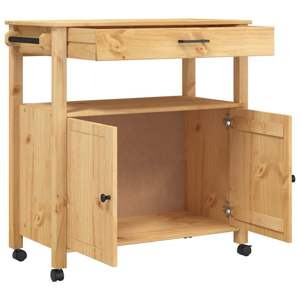 Kjøkkenvogn MONZA 84x40x88,5 cm heltre furu