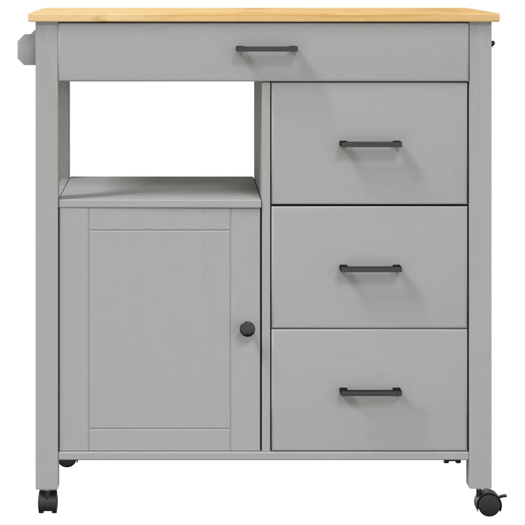 Kjøkkenvogn MONZA 84x40x88,5 cm heltre furu