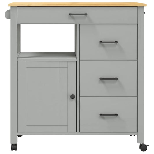 Kjøkkenvogn MONZA 84x40x88,5 cm heltre furu