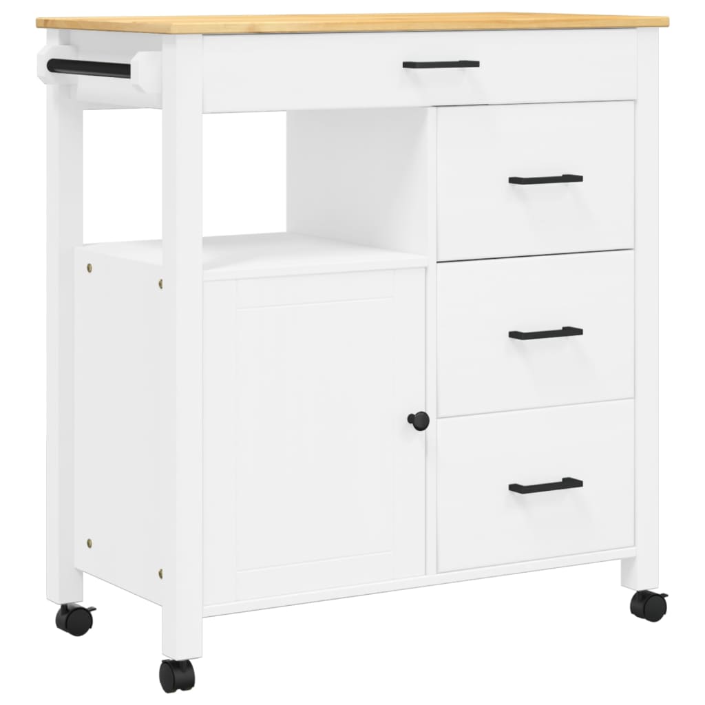 Kjøkkenvogn MONZA 84x40x88,5 cm heltre furu