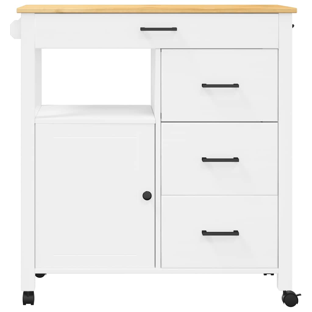 Kjøkkenvogn MONZA 84x40x88,5 cm heltre furu