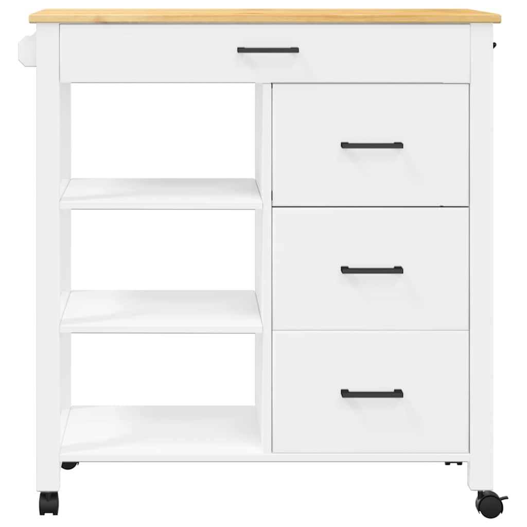 Kjøkkenvogn MONZA 84x40x88,5 cm heltre furu