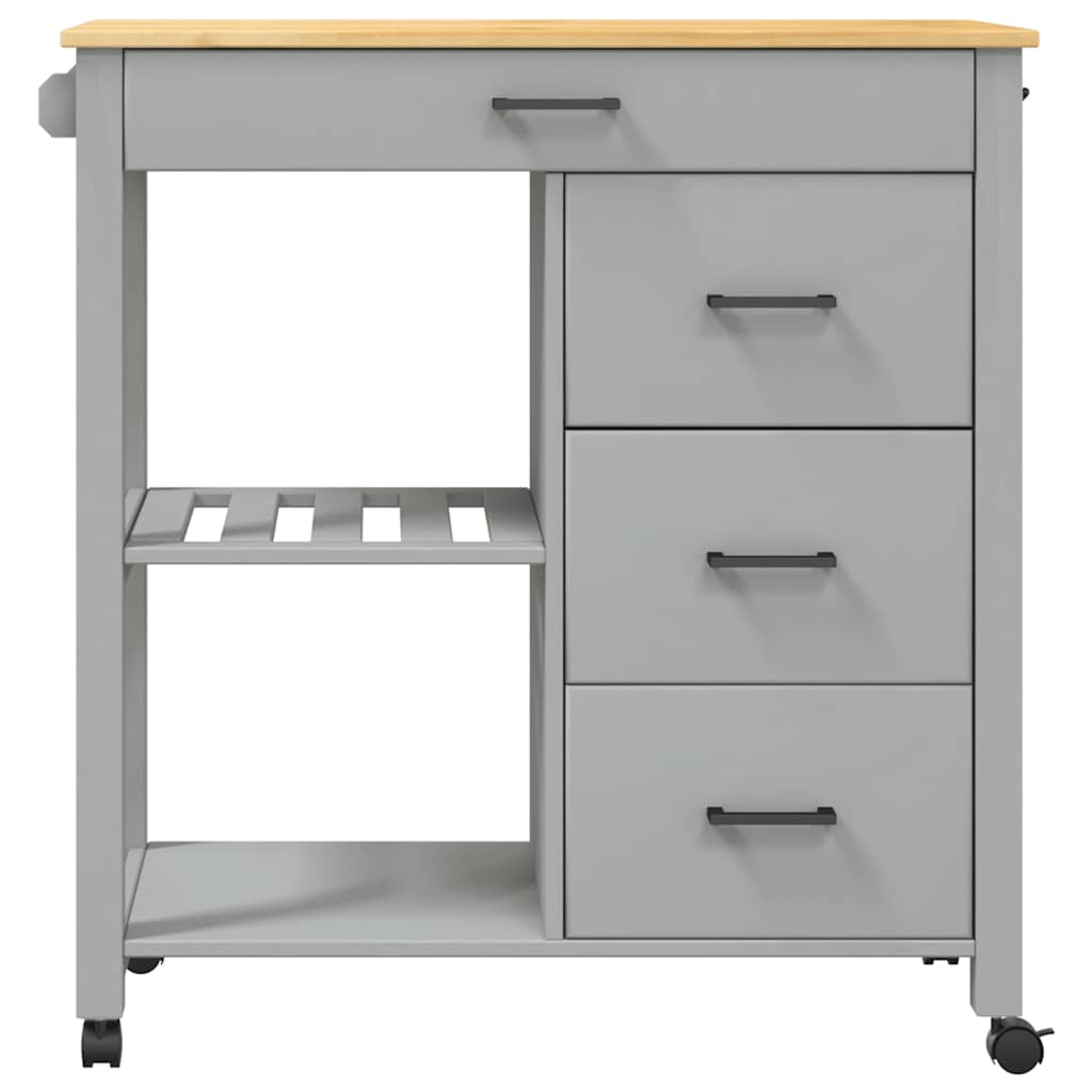 Kjøkkenvogn MONZA 84x40x88,5 cm heltre furu