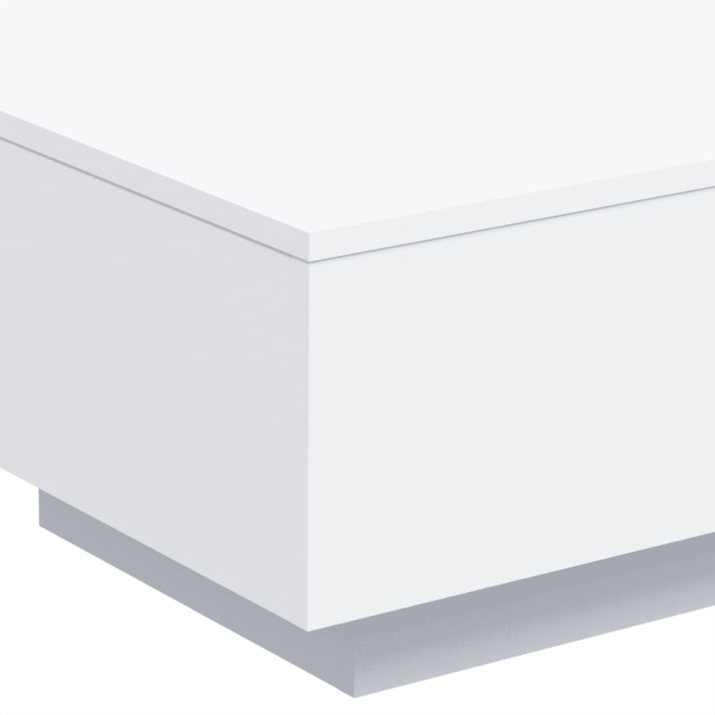 Salongbord hvit 55x55x31 cm konstruert tre