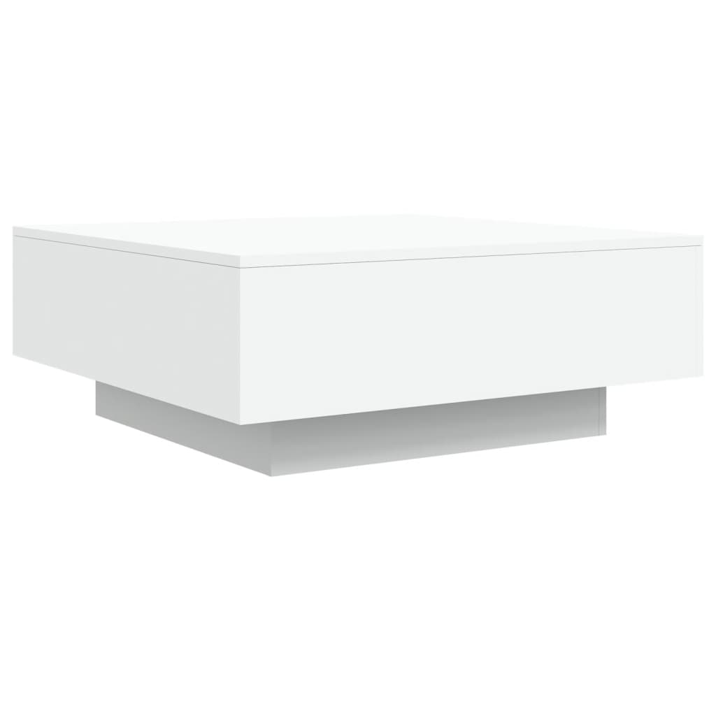 Salongbord hvit 80x80x31 cm sponplate