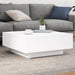 Salongbord hvit 80x80x31 cm sponplate