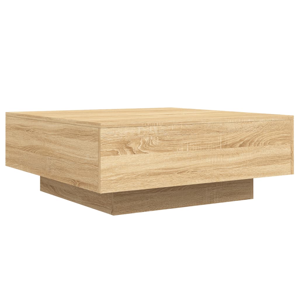 Salongbord sonoma eik 80x80x31 cm sponplate