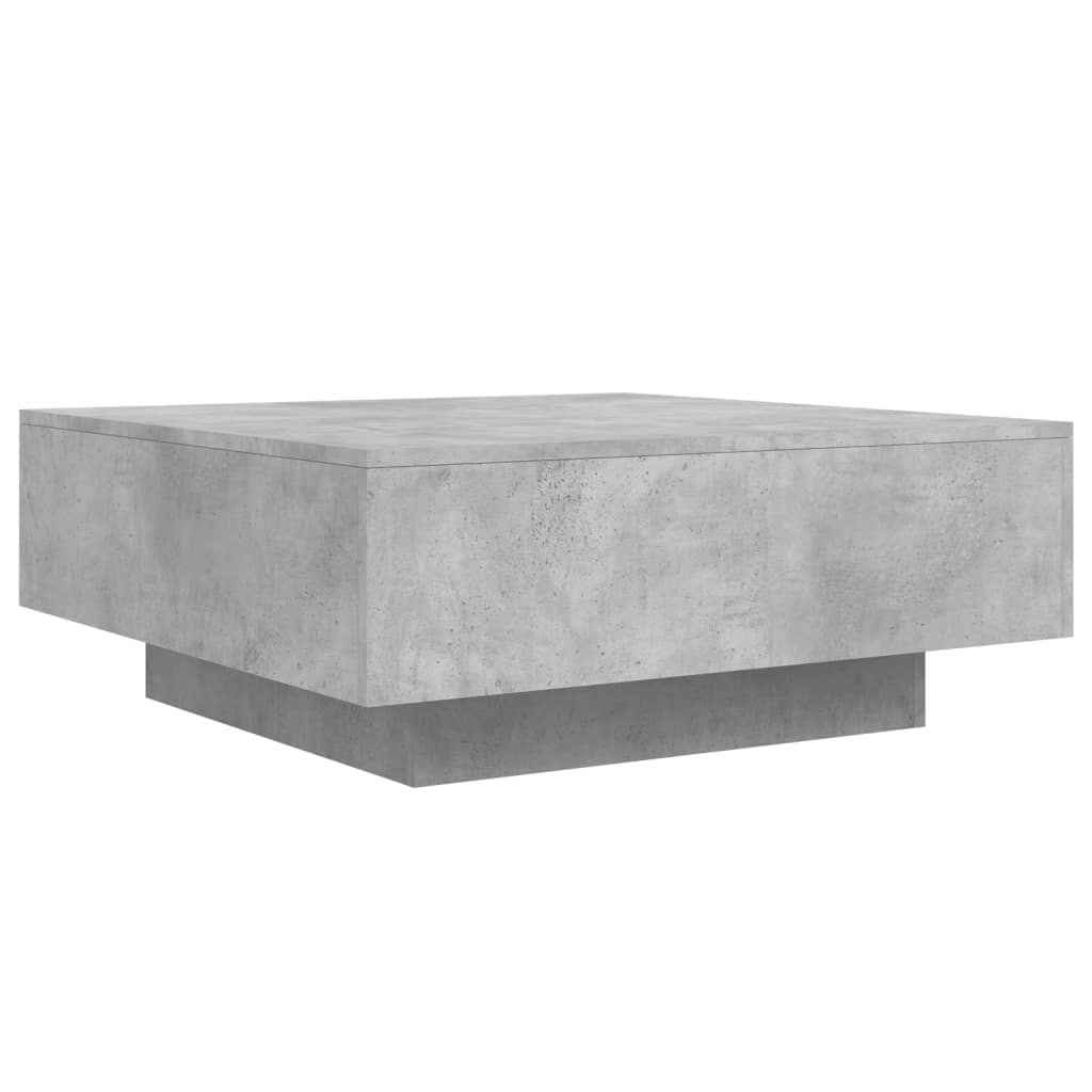 Salongbord betonggrå 80x80x31 cm sponplate