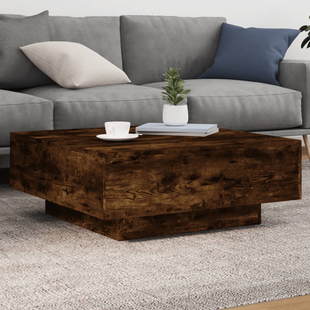 Salongbord sonoma eik 80x80x31 cm konstruert tre