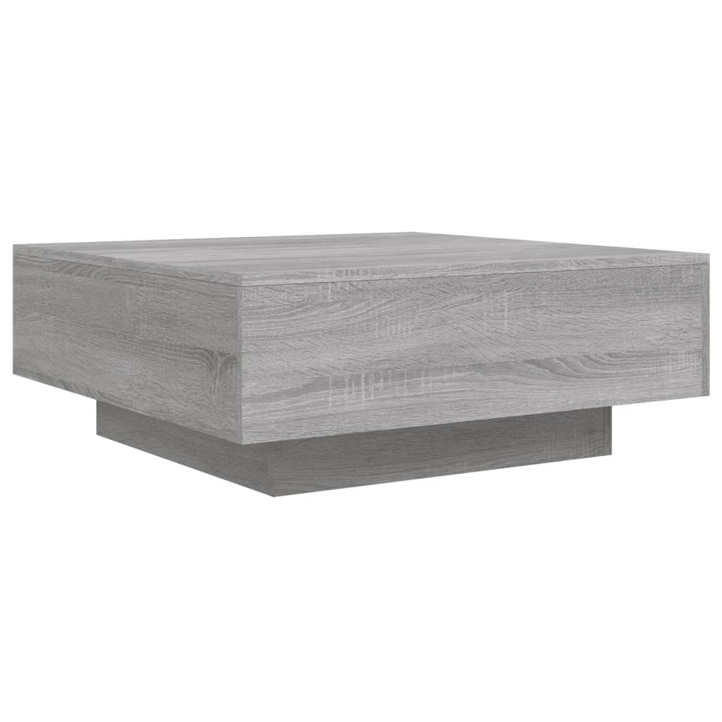 Salongbord grå 80x80x31 cm konstruert tre