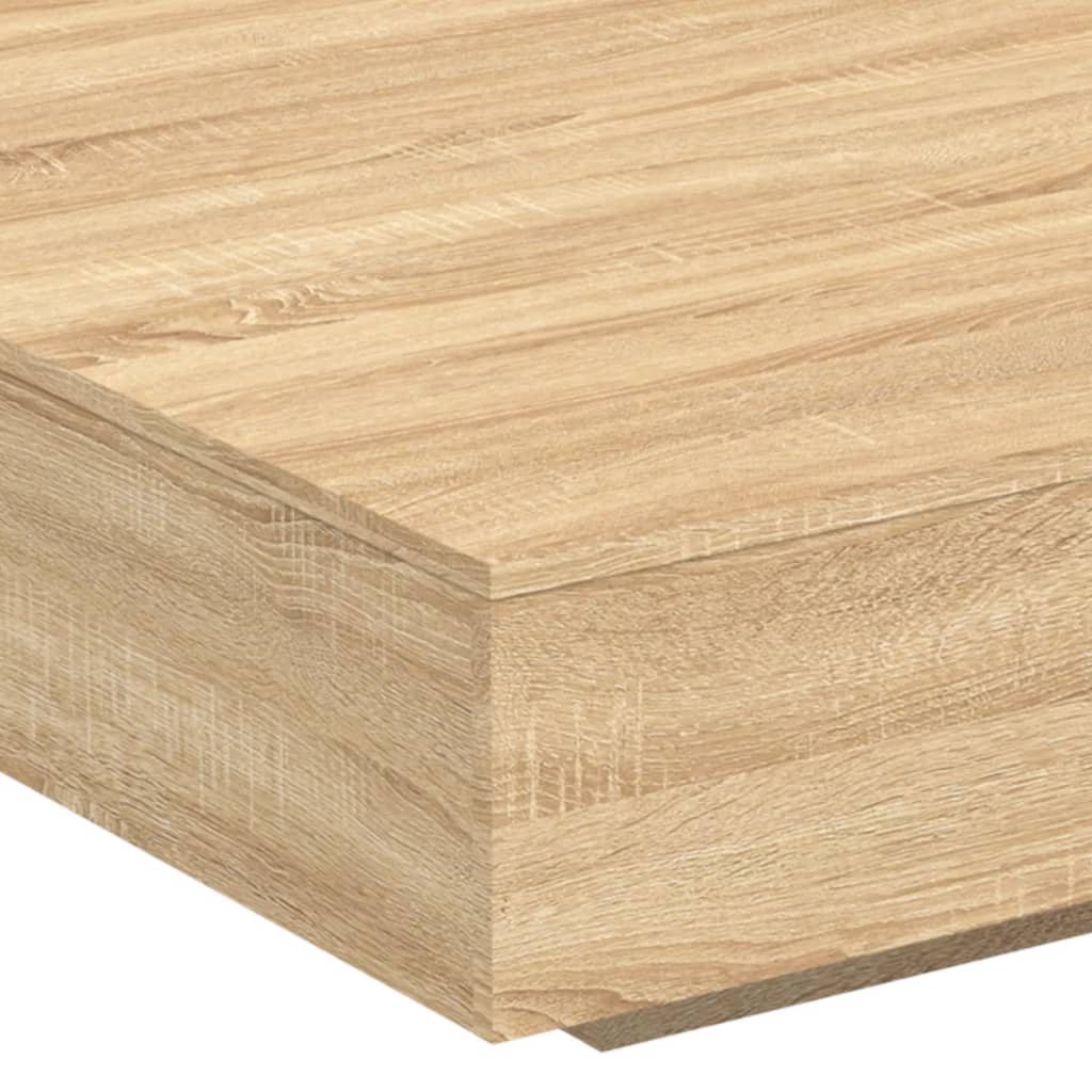 Salongbord sonoma eik 100x100x31 cm konstruert tre
