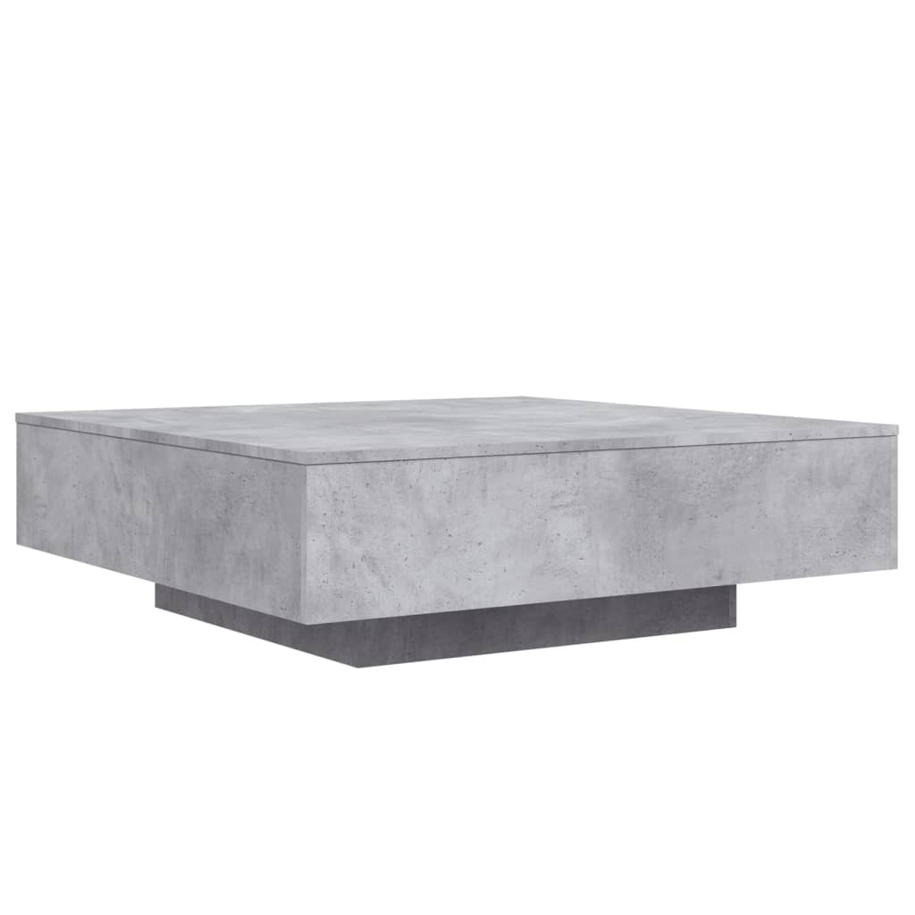 Salongbord betonggrå 100x100x31 cm konstruert tre