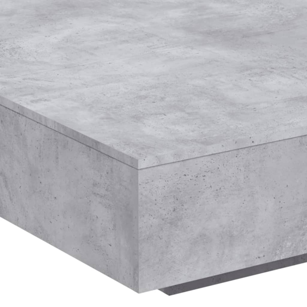 Salongbord betonggrå 100x100x31 cm konstruert tre