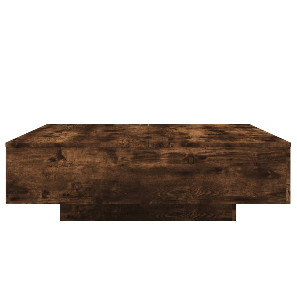 Salongbord røkt eik 100x100x31 cm konstruert tre